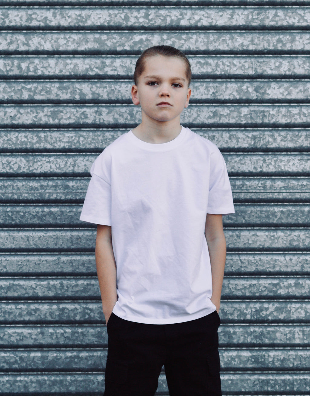 SIGNATURE DROP SHOULDER TEE - WHITE