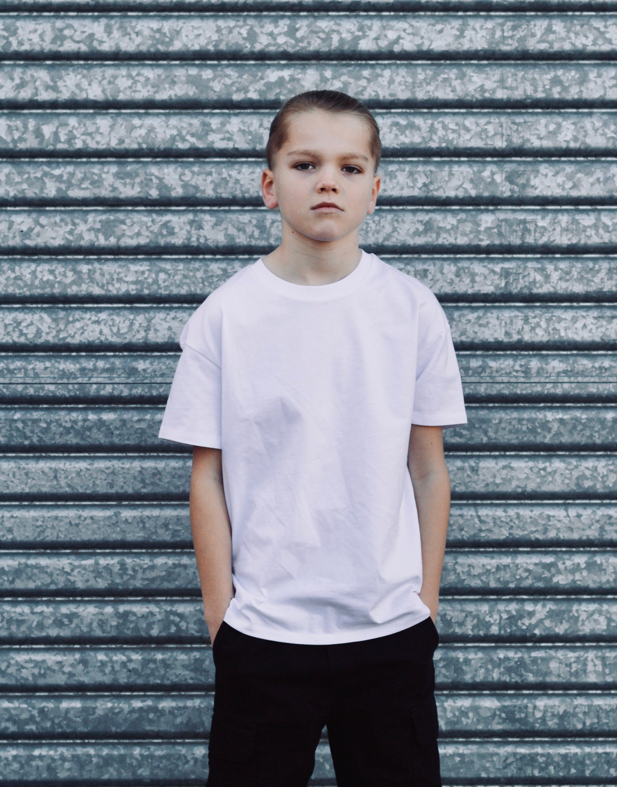 SIGNATURE DROP SHOULDER TEE - WHITE