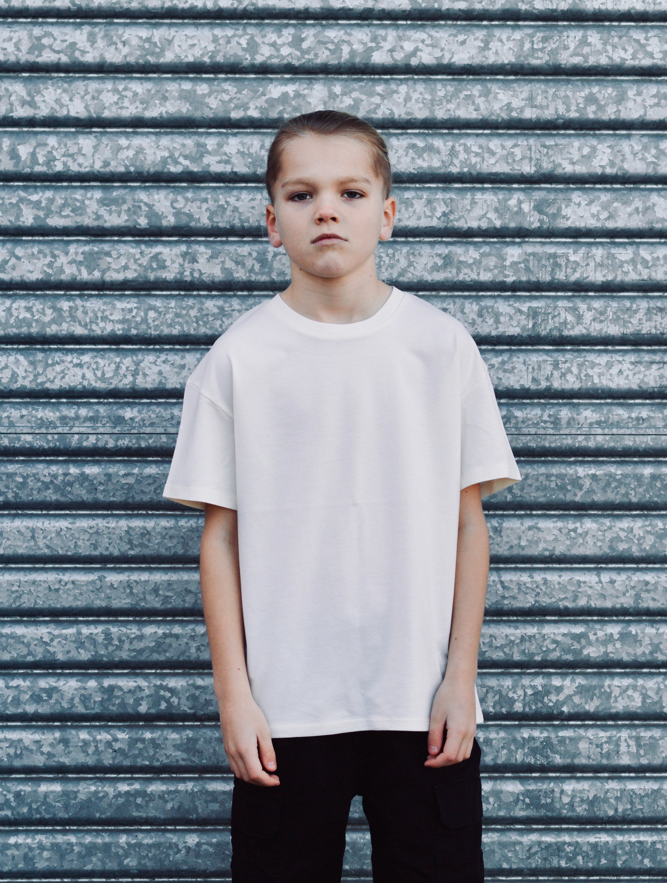 SIGNATURE DROP SHOULDER TEE - OFF WHITE